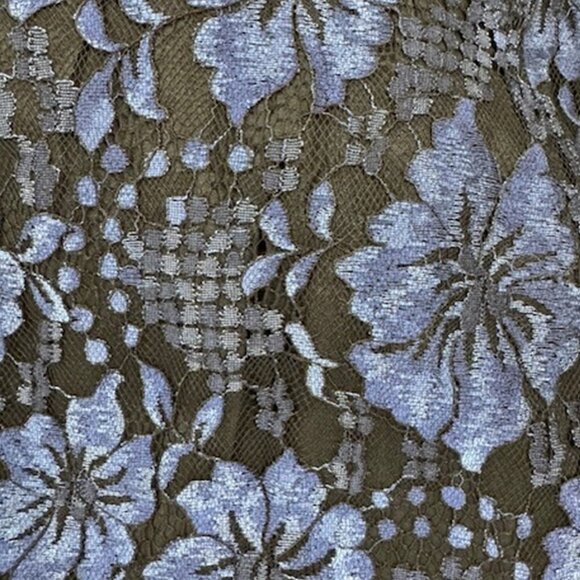 NWT Lulus Divinely Dramatic Black and Navy Blue Lace Midi Dress - Picture 8 of 9